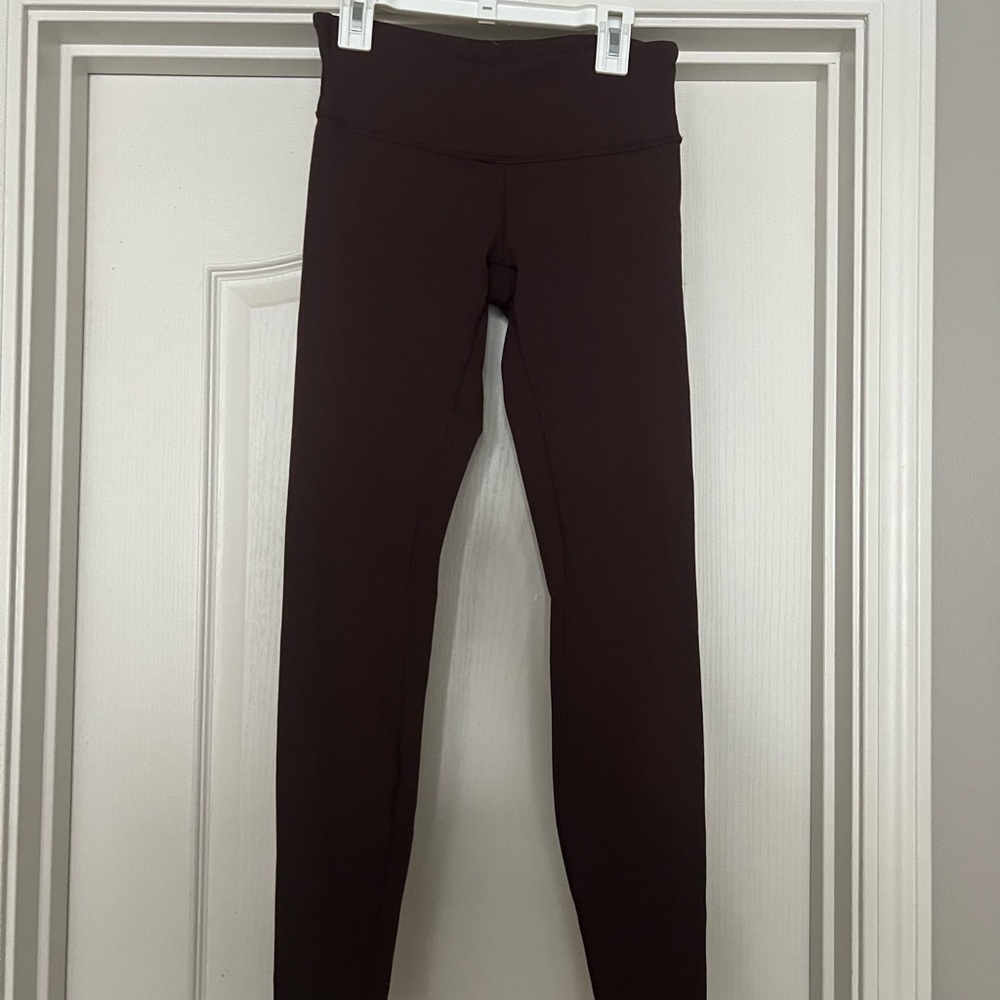 Brown lululemon leggings size 4 full length
